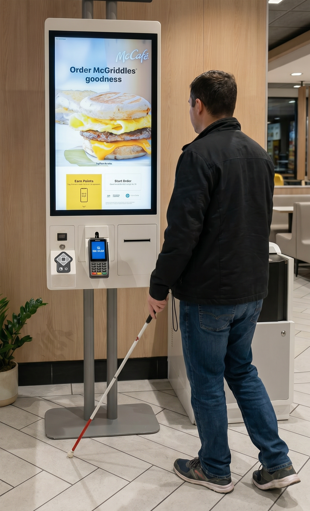 McDonald's accessible ordering kiosk