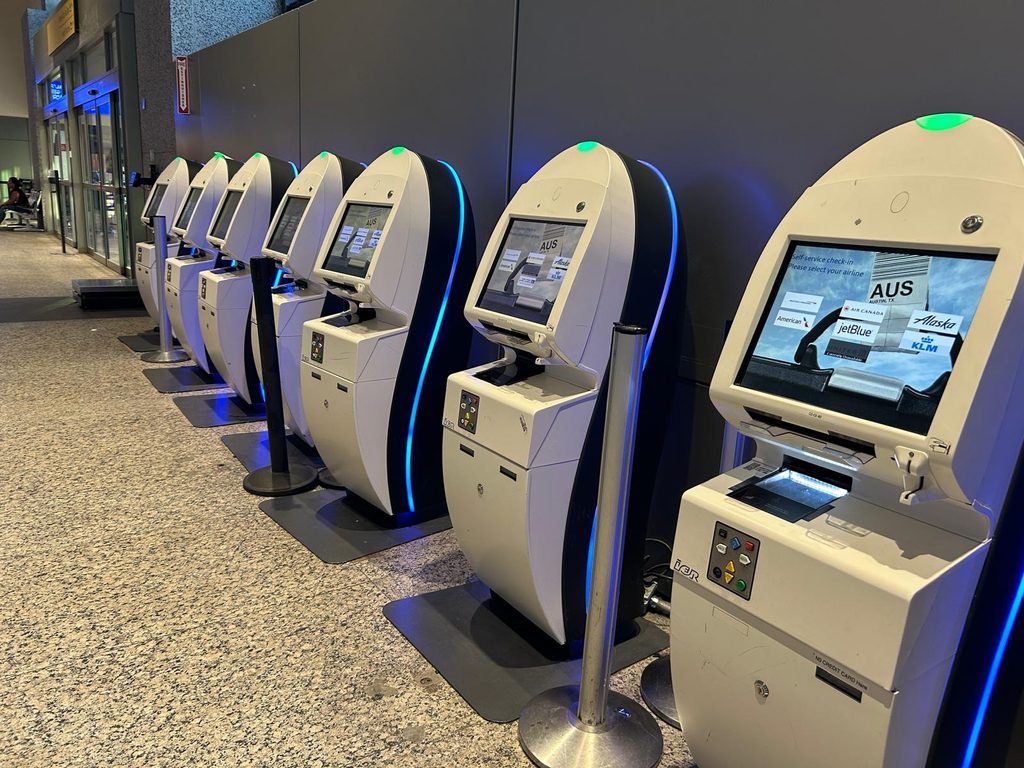 Accessible self-check-in kiosks