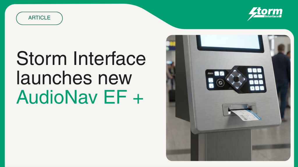AudioNav EF+ installed in a kiosk